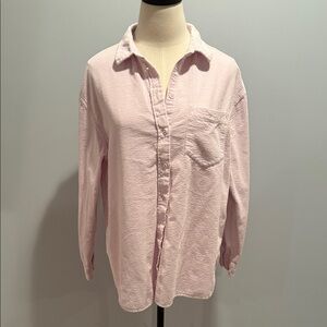 American Eagle Outfitters Light Pink Textured Shirt